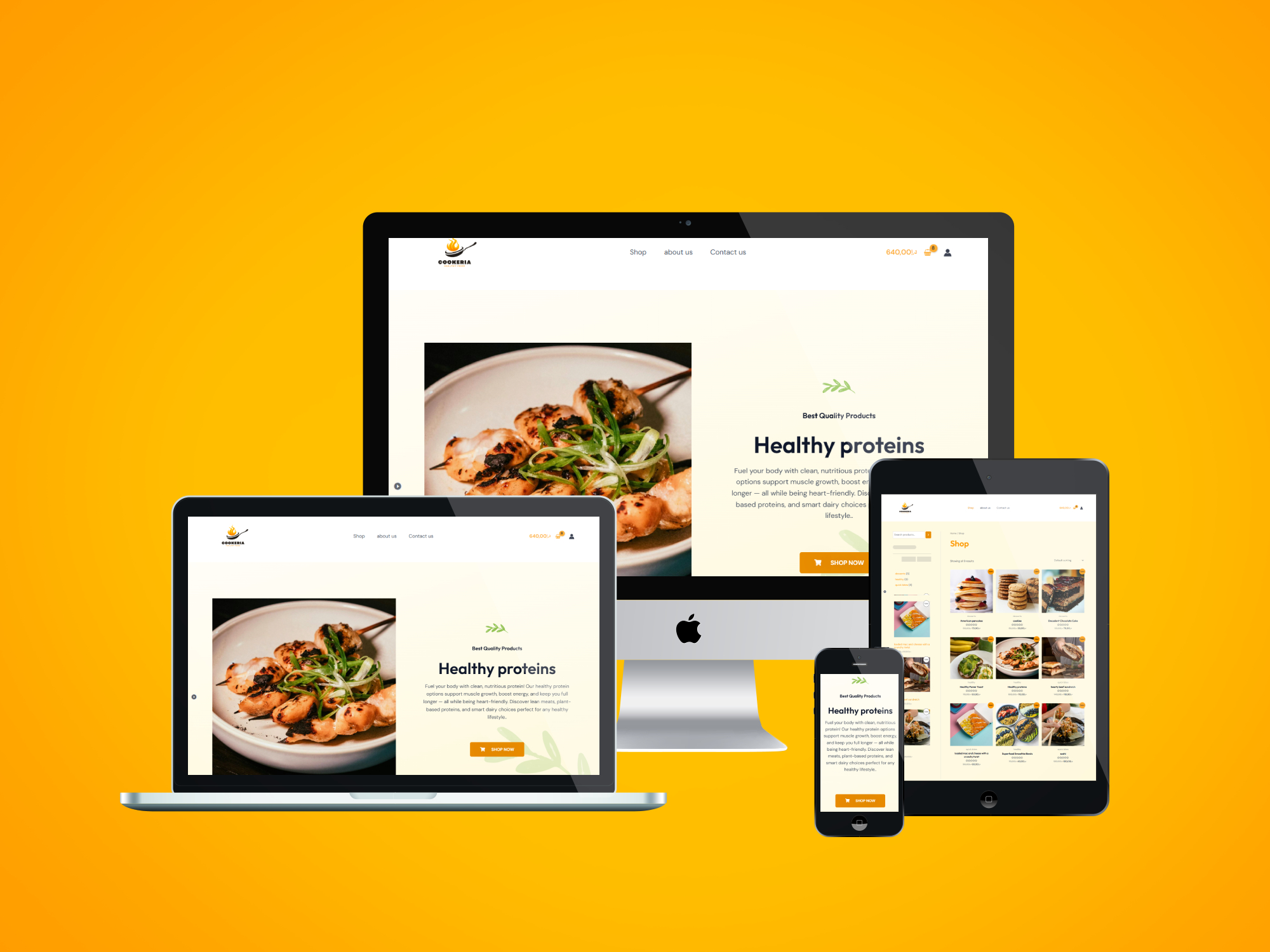 الواجهة الرئيسية لموقع Cookeria